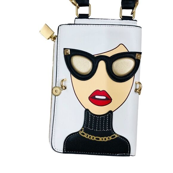 Personalized 3D Glasses Lips Shoulder Purses Handbag CrossBody Bag - Picture 2 of 10